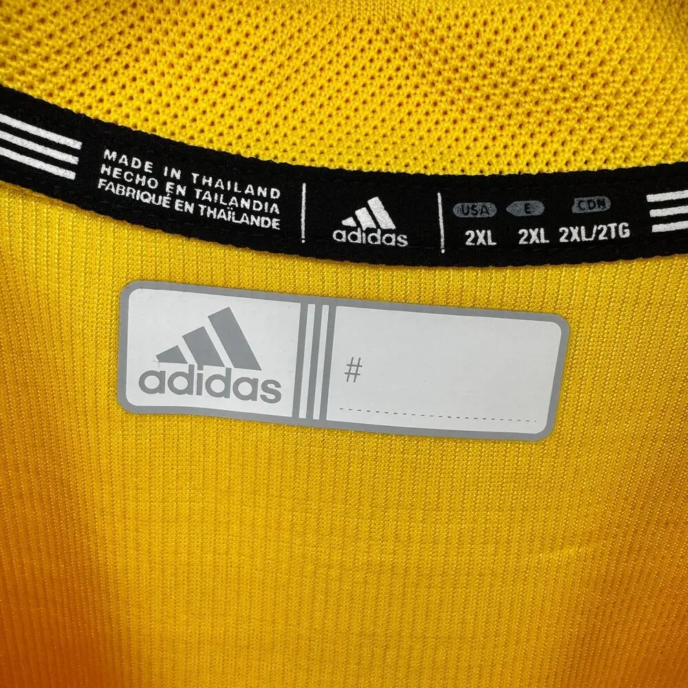 Michigan‎ Wolverines Polo Shirt Mens 2XL XXL Yellow Blue adidas Climalite